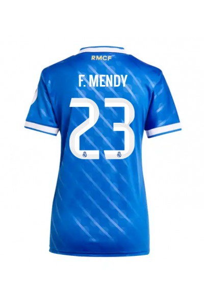 Real Madrid Ferland Mendy #23 Jalkapallovaatteet Naisten Kolmaspaita 2025-26 Lyhythihainen Real Madrid Ferland Mendy #23 Jalkapallovaatteet Naisten Kolmaspaita 2025-26 Lyhythihainen